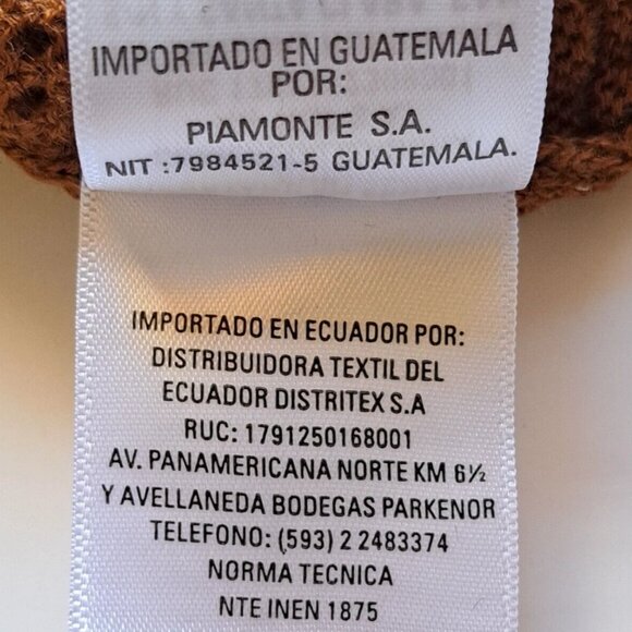 NAF NAF Paris LACE top knit sweater Sz S Café Caramelo Color BOHO SUMMER OFFICE - Picture 11 of 13